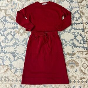Vibe Girls Burgundy Matching Set Sweater and Skirt Size 12 NWT